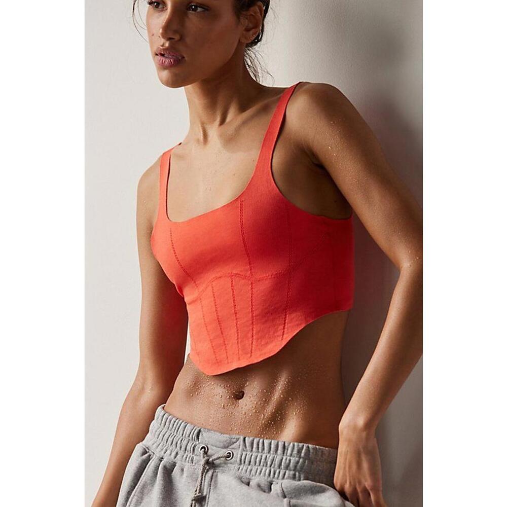 Free People Movement Strong Core Corset‎ Top Flame XS/SMALL NWOT